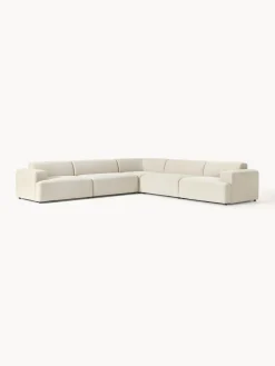 Sofás Rinconeras|Sofás></noscript>Westwing Collection Sofá rinconera longue grande Melva Tejido grueso beige claro