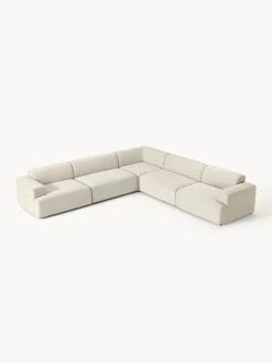 Sofás Rinconeras|Sofás></noscript>Westwing Collection Sofá rinconera longue grande Melva Tejido grueso beige claro