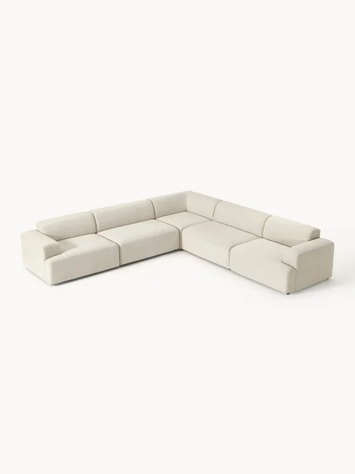 Sofás Rinconeras|Sofás>Westwing Collection Sofá rinconera longue grande Melva Tejido grueso beige claro