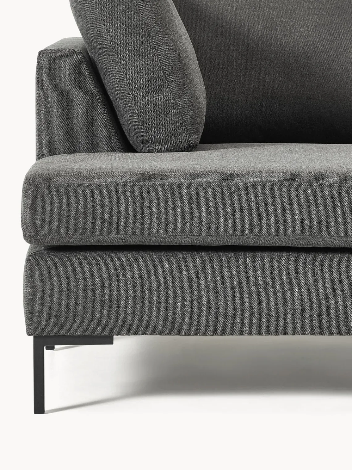 Sofás Rinconeras|Sofás>Westwing Collection Sofá rinconera Luna Tejido gris oscuro