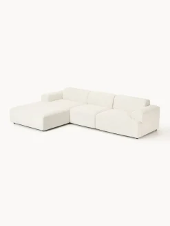 Sofás Rinconeras|Sofás>Westwing Collection Sofá rinconera Melva (4 plazas) Chenilla Off White