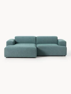 Sofás Rinconeras|Sofás>Westwing Collection Sofá rinconera Melva (3 plazas) Tejido verde turquesa