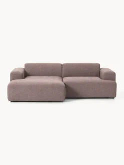 Sofás Rinconeras|Sofás>Westwing Collection Sofá rinconera Melva (3 plazas) Tejido rosa palo
