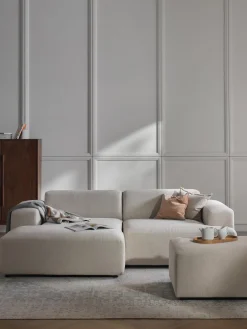 Sofás Rinconeras|Sofás>Westwing Collection Sofá rinconera Melva (3 plazas) Tejido beige claro