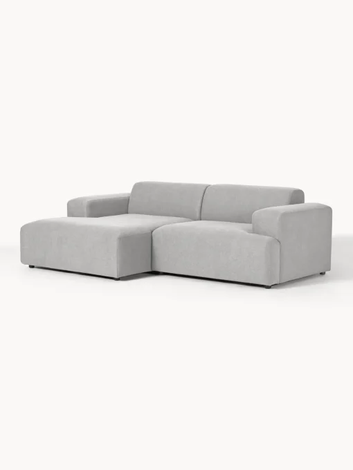 Sofás Rinconeras|Sofás>Westwing Collection Sofá rinconera Melva (3 plazas) Tejido gris claro