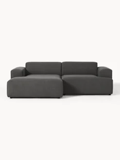 Sofás Rinconeras|Sofás>Westwing Collection Sofá rinconera Melva (3 plazas) Tejido gris antracita