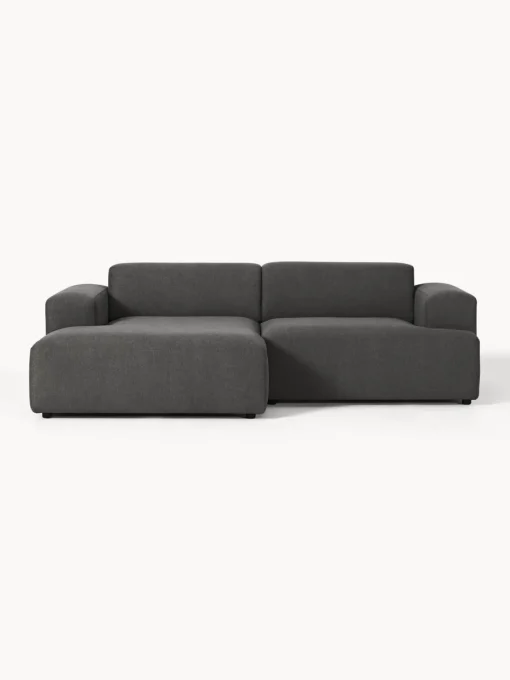 Sofás Rinconeras|Sofás>Westwing Collection Sofá rinconera Melva (3 plazas) Tejido gris antracita