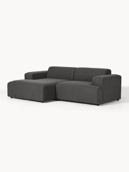 Sofás Rinconeras|Sofás>Westwing Collection Sofá rinconera Melva (3 plazas) Tejido gris antracita