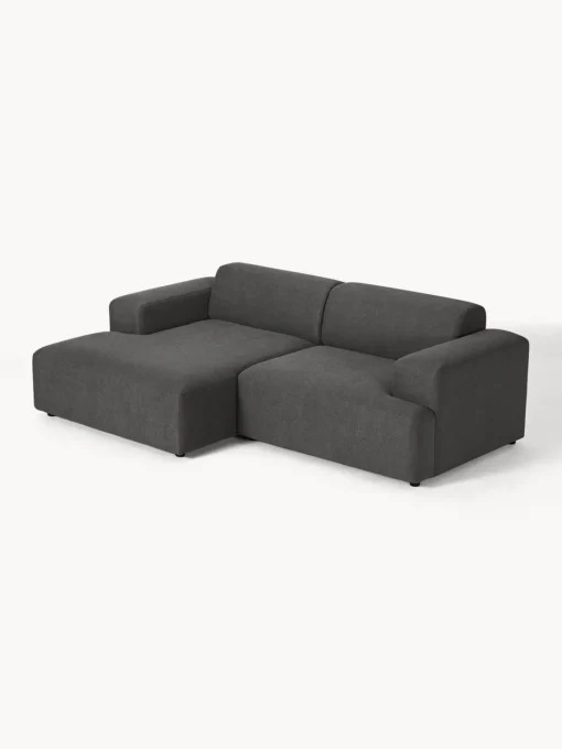 Sofás Rinconeras|Sofás>Westwing Collection Sofá rinconera Melva (3 plazas) Tejido gris antracita