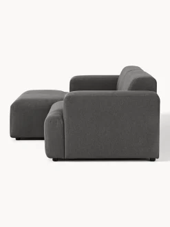 Sofás Rinconeras|Sofás></noscript>Westwing Collection Sofá rinconera Melva (3 plazas) Tejido gris antracita
