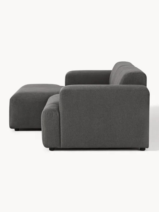 Sofás Rinconeras|Sofás>Westwing Collection Sofá rinconera Melva (3 plazas) Tejido gris antracita