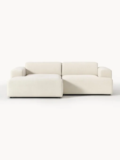 Sofás Rinconeras|Sofás>Westwing Collection Sofá rinconera Melva (3 plazas) Tejido blanco Off White