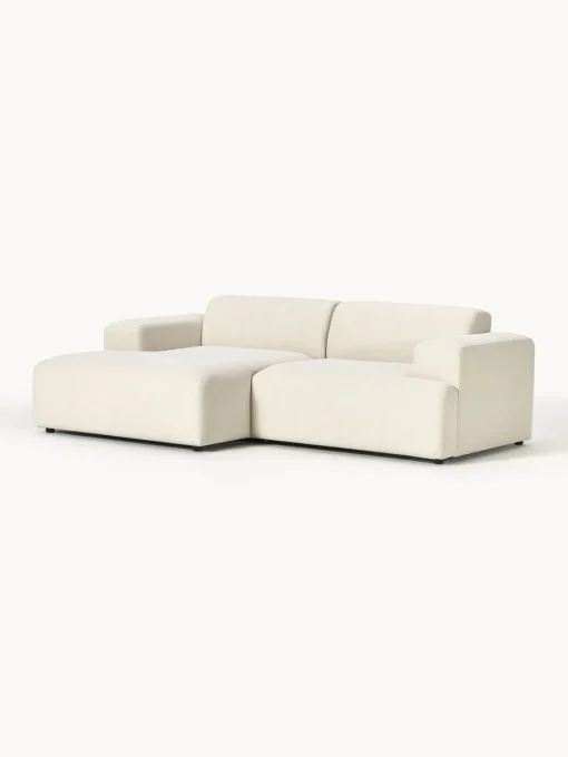 Sofás Rinconeras|Sofás>Westwing Collection Sofá rinconera Melva (3 plazas) Tejido blanco Off White