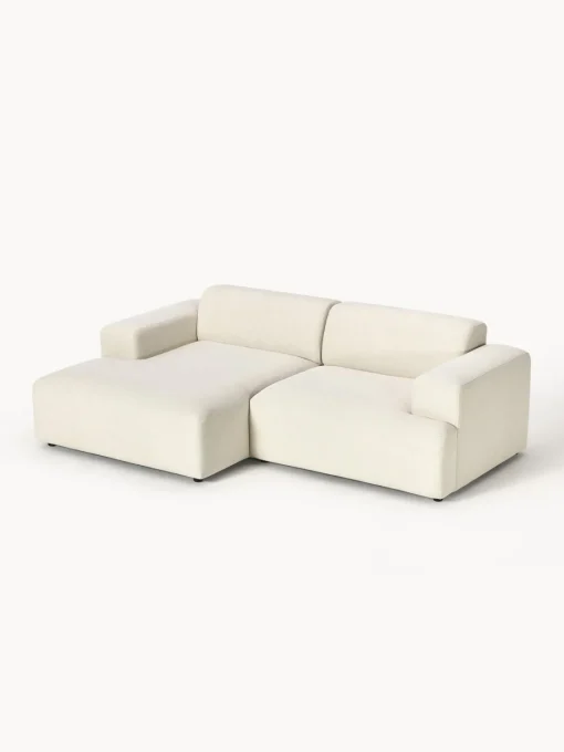 Sofás Rinconeras|Sofás>Westwing Collection Sofá rinconera Melva (3 plazas) Tejido blanco Off White