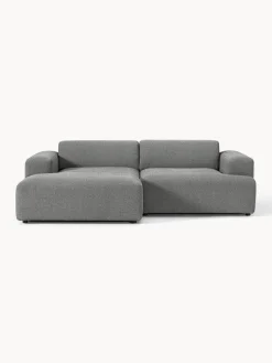 Sofás Rinconeras|Sofás>Westwing Collection Sofá rinconera Melva (3 plazas) Tejido grueso gris oscuro