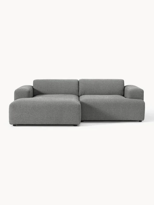 Sofás Rinconeras|Sofás>Westwing Collection Sofá rinconera Melva (3 plazas) Tejido grueso gris oscuro