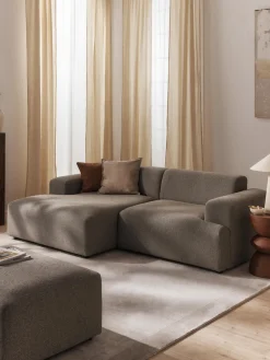 Sofás Rinconeras|Sofás>Westwing Collection Sofá rinconera Melva (3 plazas) Tejido grueso gris oscuro