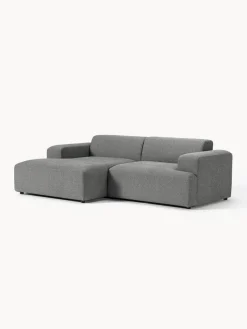 Sofás Rinconeras|Sofás></noscript>Westwing Collection Sofá rinconera Melva (3 plazas) Tejido grueso gris oscuro