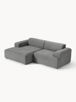 Sofás Rinconeras|Sofás></noscript>Westwing Collection Sofá rinconera Melva (3 plazas) Tejido grueso gris oscuro