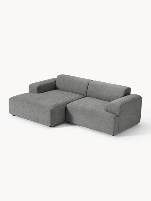 Sofás Rinconeras|Sofás>Westwing Collection Sofá rinconera Melva (3 plazas) Tejido grueso gris oscuro