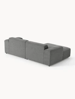 Sofás Rinconeras|Sofás></noscript>Westwing Collection Sofá rinconera Melva (3 plazas) Tejido grueso gris oscuro
