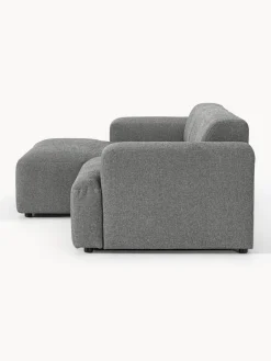 Sofás Rinconeras|Sofás></noscript>Westwing Collection Sofá rinconera Melva (3 plazas) Tejido grueso gris oscuro