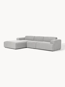 Sofás Rinconeras|Sofás></noscript>Westwing Collection Sofá rinconera Melva (4 plazas) Tejido gris claro