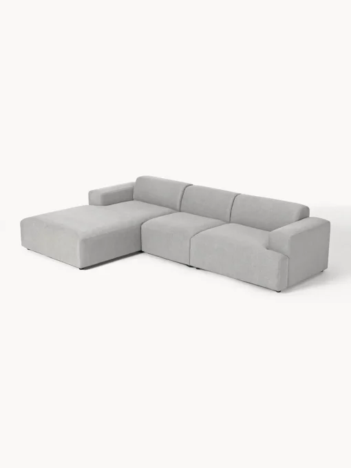 Sofás Rinconeras|Sofás>Westwing Collection Sofá rinconera Melva (4 plazas) Tejido gris claro