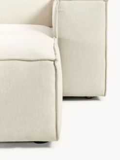 Sofás 4 Plazas|Sofás></noscript>Westwing Collection Sofá rinconera modular con reposapiés izquierdo/derecho Lennon (4 plazas) Tejido blanco Off White