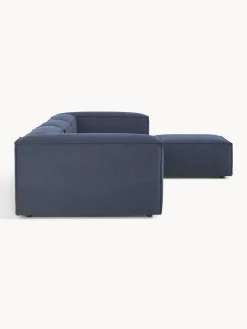 Sofás 4 Plazas|Sofás></noscript>Westwing Collection Sofá rinconera modular con reposapiés izquierdo/derecho Lennon (4 plazas) Tejido azul oscuro