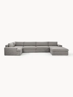 Sofás Rinconeras|Sofás>Westwing Collection Sofá rinconera modular con tapizado desenfundable Russell Tejido gris jaspeado