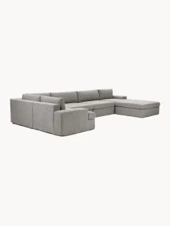 Sofás Rinconeras|Sofás></noscript>Westwing Collection Sofá rinconera modular con tapizado desenfundable Russell Tejido gris jaspeado