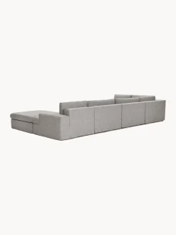 Sofás Rinconeras|Sofás></noscript>Westwing Collection Sofá rinconera modular con tapizado desenfundable Russell Tejido gris jaspeado