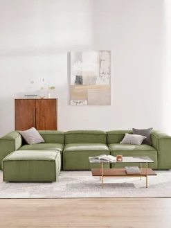 Sofá rinconera modular de pana con reposapiés izquierdo/derecho Lennon (4 plazas) Sofás 4 Plazas|Sofás