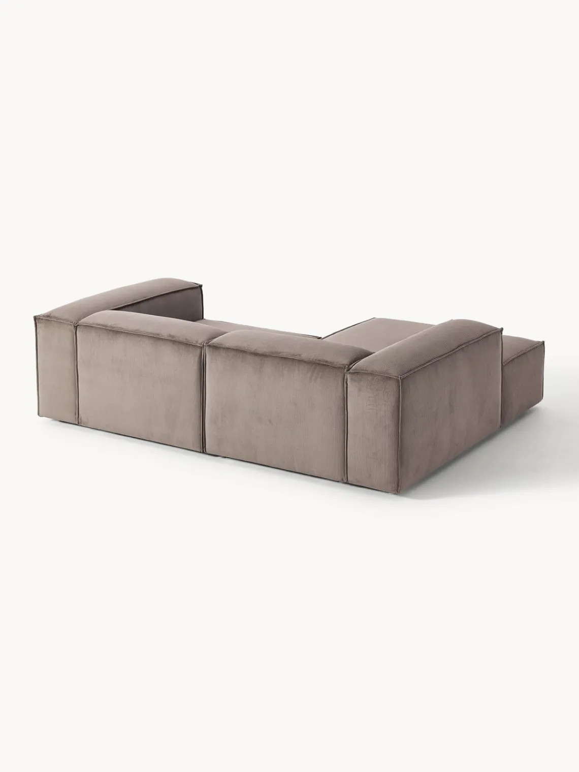 Sofás>Westwing Collection Sofá rinconera modular de pana Lennon Pana taupe