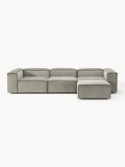 Sofá rinconera modular de pana con reposapiés izquierdo/derecho Lennon (4 plazas) Sofás 4 Plazas|Sofás