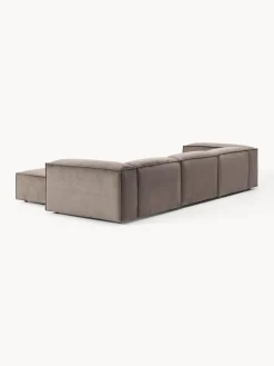 Sofás 4 Plazas|Sofás></noscript>Westwing Collection Sofá rinconera modular de pana con reposapiés izquierdo/derecho Lennon (4 plazas) Pana taupe