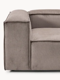 Sofás 4 Plazas|Sofás></noscript>Westwing Collection Sofá rinconera modular de pana con reposapiés izquierdo/derecho Lennon (4 plazas) Pana taupe