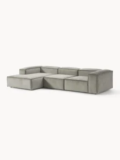 Sofás></noscript>Westwing Collection Sofá rinconera modular de pana Lennon Pana gris