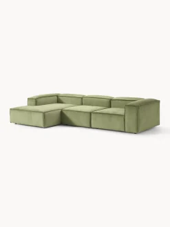 Sofás></noscript>Westwing Collection Sofá rinconera modular de pana Lennon Pana verde oliva