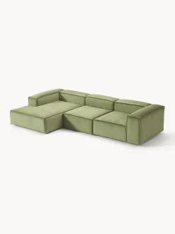 Sofás></noscript>Westwing Collection Sofá rinconera modular de pana Lennon Pana verde oliva