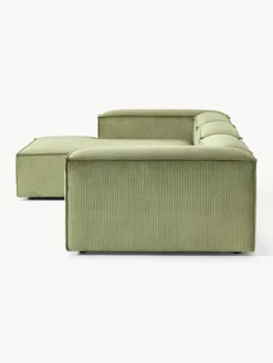 Sofás></noscript>Westwing Collection Sofá rinconera modular de pana Lennon Pana verde oliva