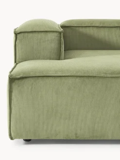 Sofás></noscript>Westwing Collection Sofá rinconera modular de pana Lennon Pana verde oliva