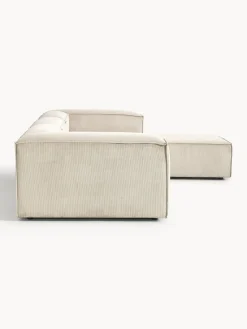 Outlet Sofá rinconera modular de pana con reposapiés izquierdo/derecho Lennon (4 plazas) Sofás 4 Plazas|Sofás