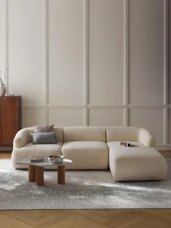 Sofás Rinconeras|Sofás>Westwing Collection Sofá rinconera modular de borreguillo Sofia (3 plazas) Borreguillo blanco Off White