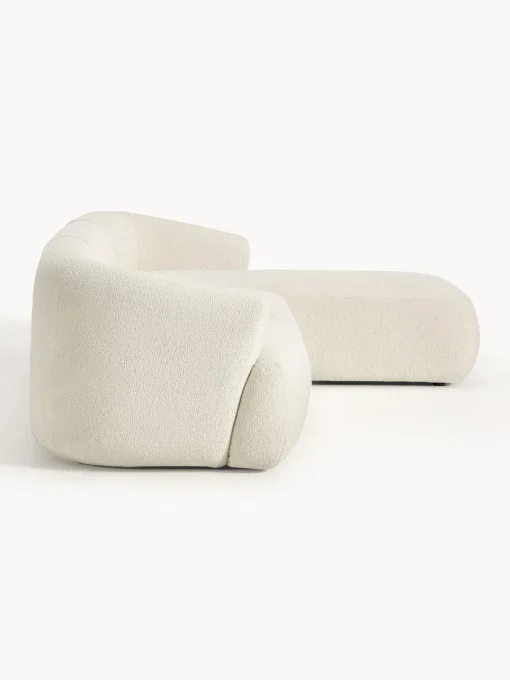 Sofás Rinconeras|Sofás>Westwing Collection Sofá rinconera modular de borreguillo Sofia (3 plazas) Borreguillo blanco Off White