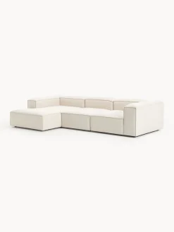 Sofás></noscript>Westwing Collection Sofá rinconera modular de mezcla de lino Lennon Mezcla de lino beige