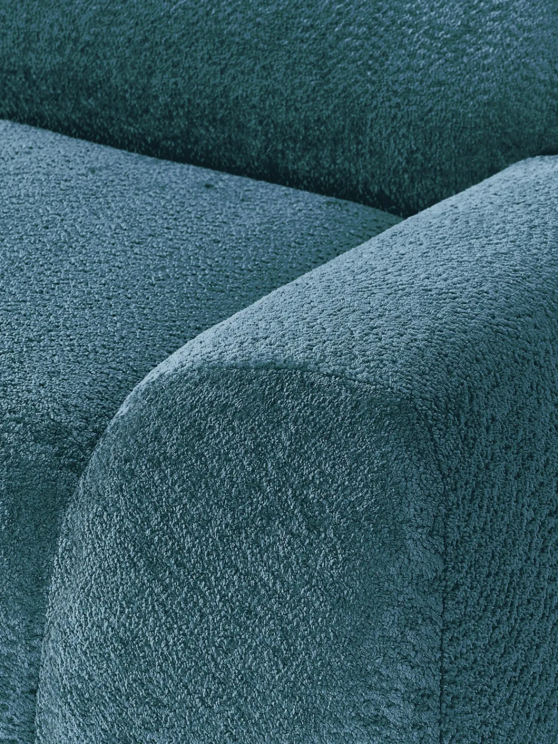 Clearance Sofá rinconera modular de borreguillo bouclé Wolke (4 plazas) Sofás Rinconeras|Sofás