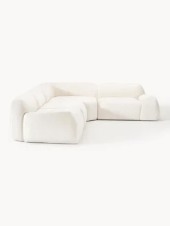 Sofás Rinconeras|Sofás></noscript>Westwing Collection Sofá rinconera modular de borreguillo bouclé Wolke (4 plazas) Borreguillo bouclé Off White