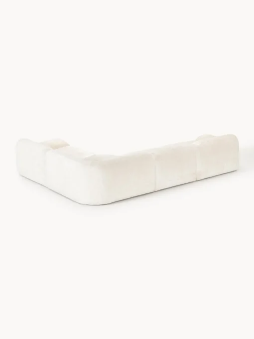 Sofás Rinconeras|Sofás>Westwing Collection Sofá rinconera modular de borreguillo bouclé Wolke (4 plazas) Borreguillo bouclé Off White